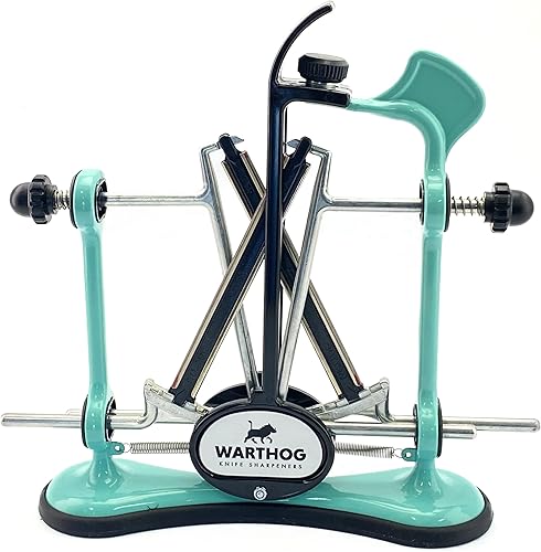 Warthog - Afilador de cuchillos V-Sharp varillas de diamante de grano 325 con ángulos ajustables sistema de afilador de cuchillos profesional