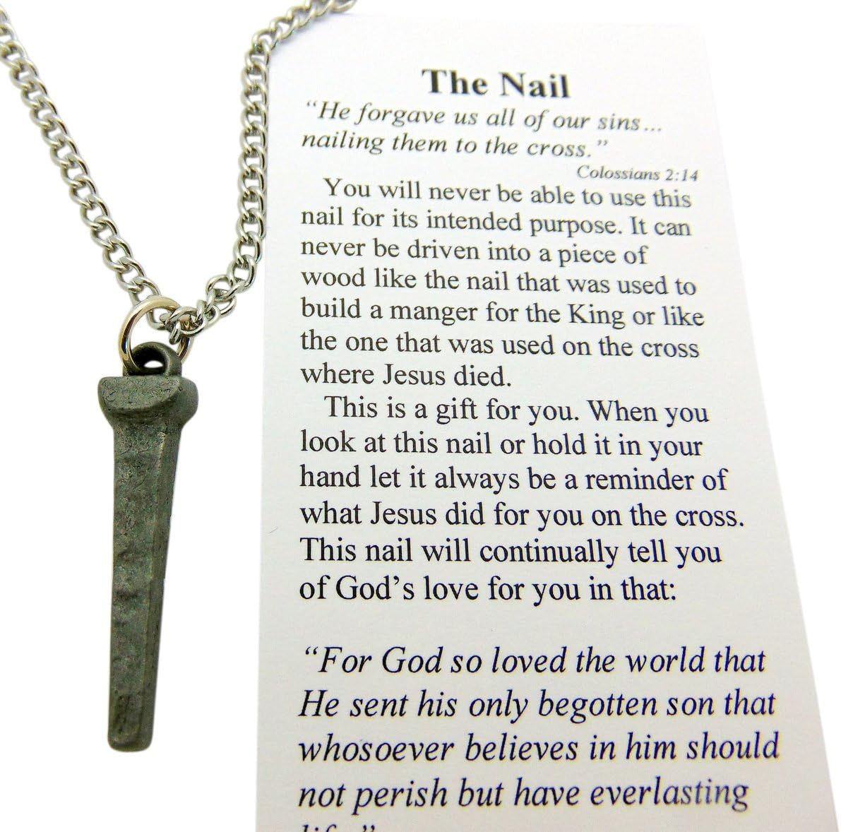 Westmon Works Nail Of Jesus Christ Pendant with Stainless Steel Chain Necklace - Image 2