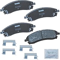 Vista 430 de Pastillas de Freno Delanteras Cerámicas Bendix Priority1 CFC430A para Modelos Selectos INFINITI G35, I30, Nissan 350Z, Altima, Juke, Maxima, Sentra