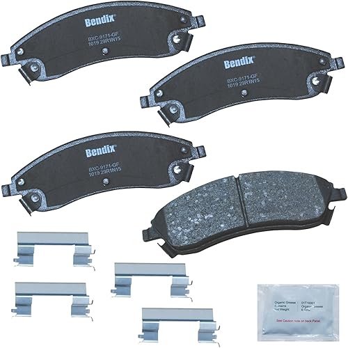 Vista 442 de Bendix Priority1 CFC1035 Pastillas de freno delanteras de cerámica para modelos seleccionados Chevrolet Aveo, Aveo5, Optra, Spark, Spark EV, Pontiac