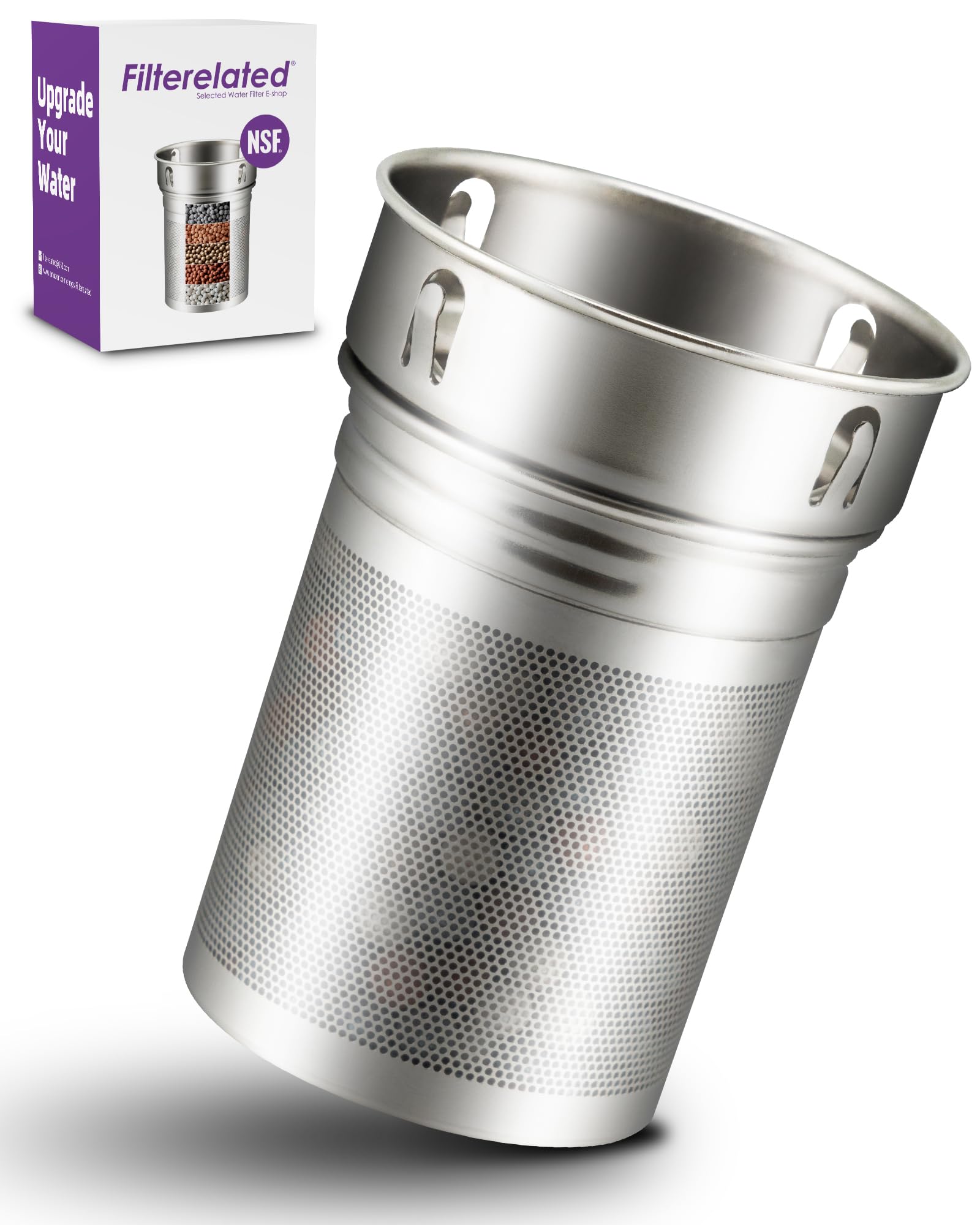 Stainless Steel Portable Alkaline Water Filter Special Replacement Filter for Filterelated 9601, 1 piece