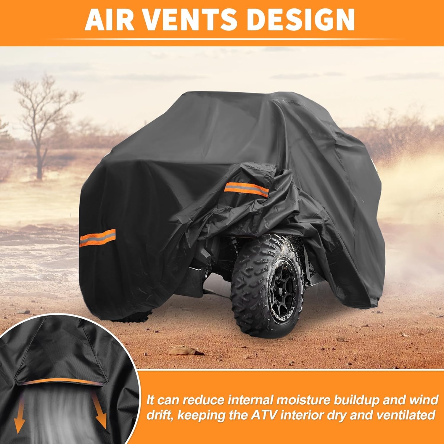 Telo Copri Quad Impermeabile per Honda TRX700XX Anti UV | Telo Copri Quad Impermeabile, Copertura Anti Vento, Protezione UV, Strisce Riflettenti, Foro Lucchetto, Borsa Incluso