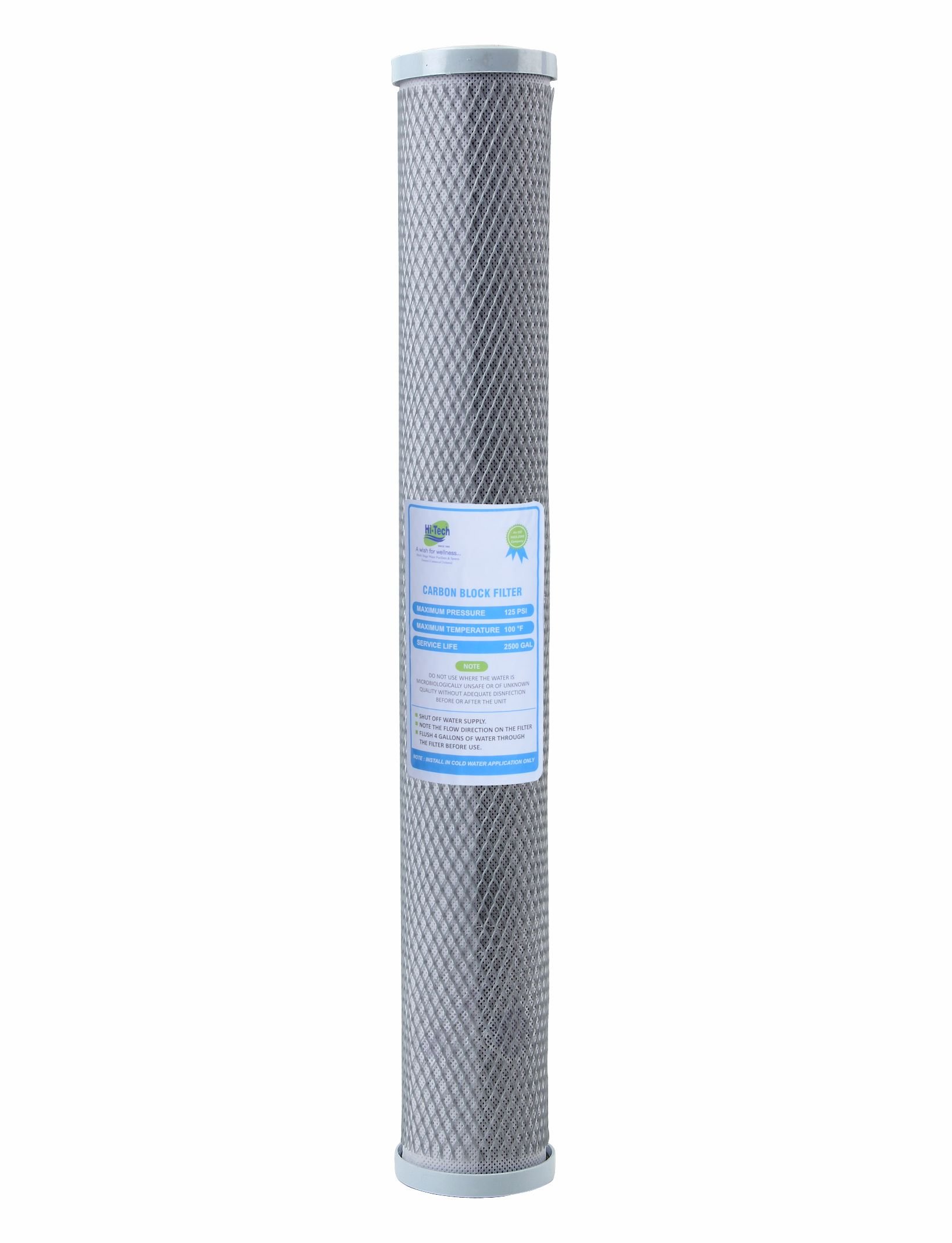 Hi-Tech CTO 20" 2.5 Dia Chlorine Taste and Odor Removal Filter
