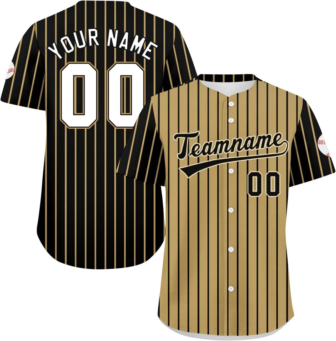 Personalised Baseball Shirt Button Down Baseball Jersey Custom Team Name & Player Number​​ Sports Uniform for Men Woman Youth