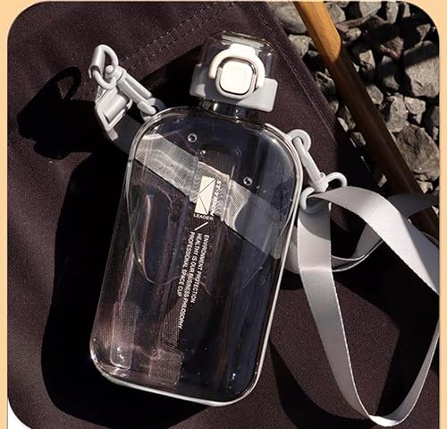 Miniatura 6 de Botella de agua plana de 25 onzas, botella de agua cuadrada portátil sin BPA, a prueba de fugas, botellas de agua delgadas para bolsos, viajes,