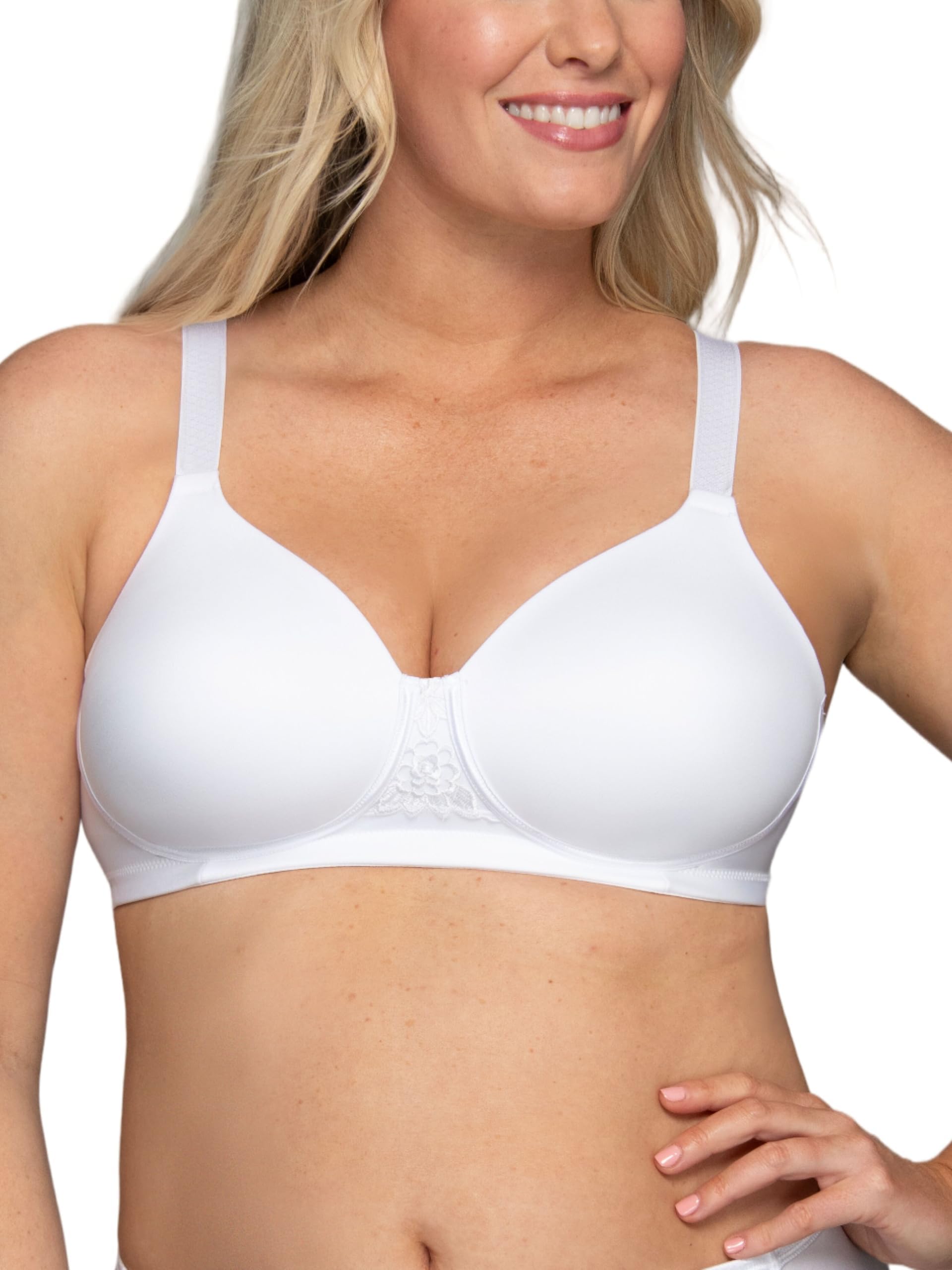Women's Full Figure Beauty Back Smoothing Bra, 4 Way Stretch Fabric, Lightly Lined Cups up to H