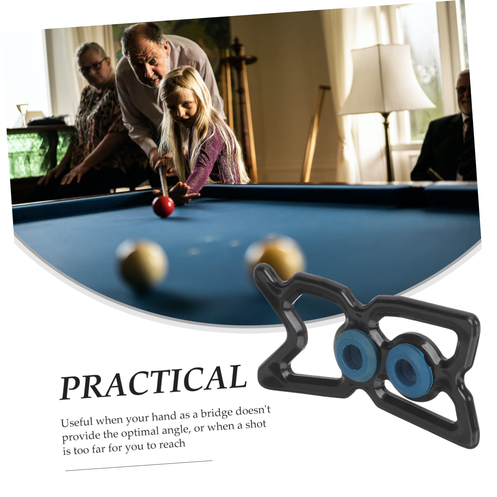 NULYLU Stable Pool Cue Bridge Rack Snooker Cue Holder Portable Billiards Rack