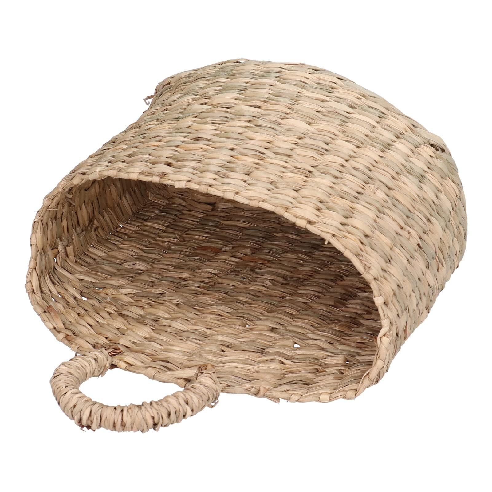 Cesta de pared tejida colgante, cestas colgantes de flores al aire libre, organizador montado bohemio decorativo, organizador de cestas colgantes de pared