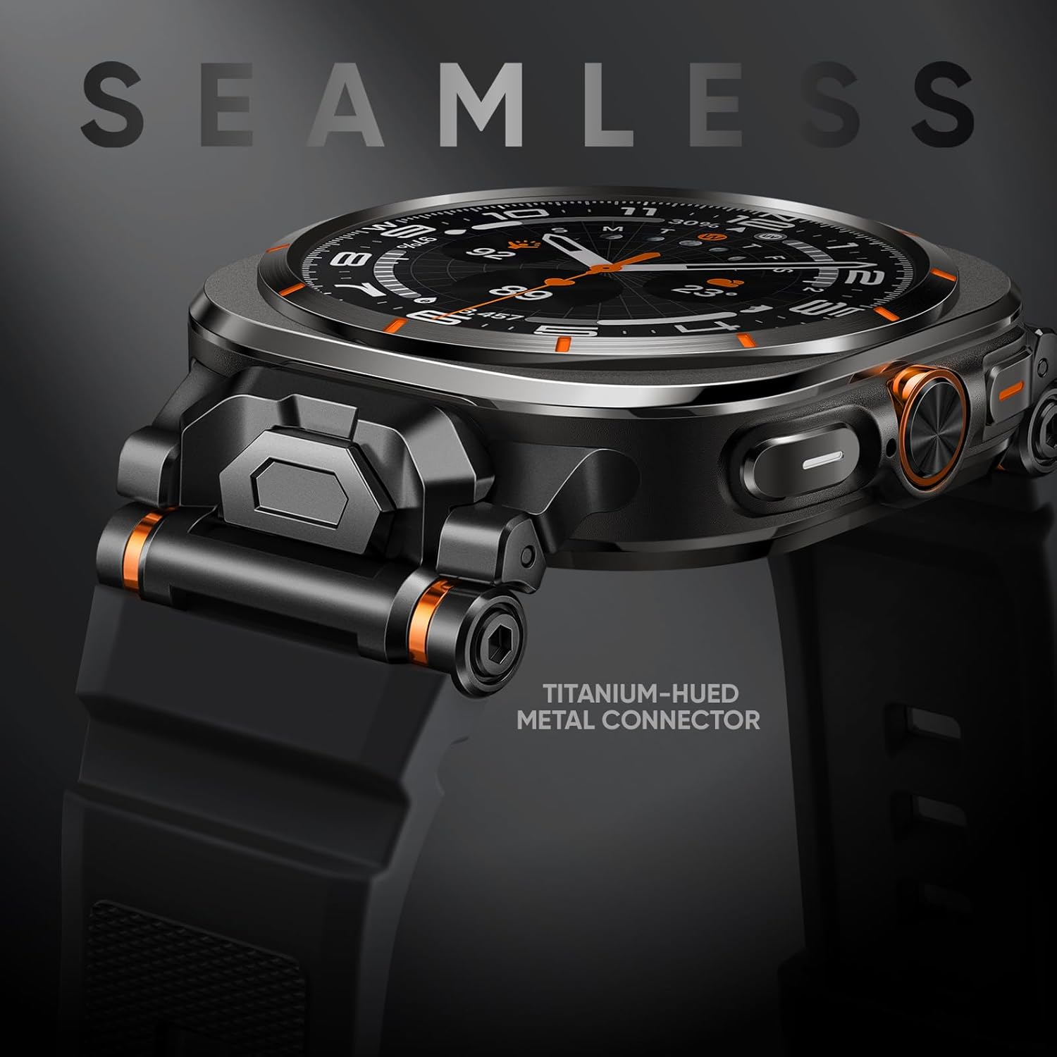 Suitisbest Sport Band Compatible with Galaxy Watch Ultra Bands 47mm (2025/2024), Samsung Ultra Watch Band for Men Women - Soft Silicone Samsung Watch Ultra Strap with Durable Stainless Steel Connector