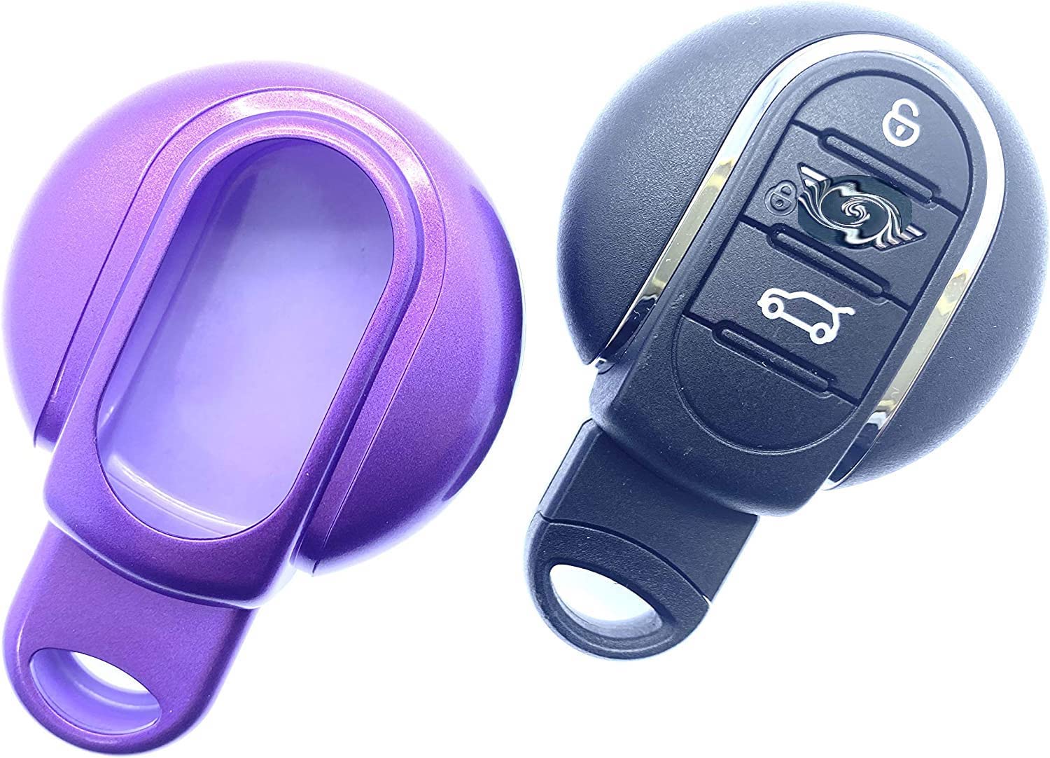 Custodia in plastica rigida lucida con copertura per pulsante per