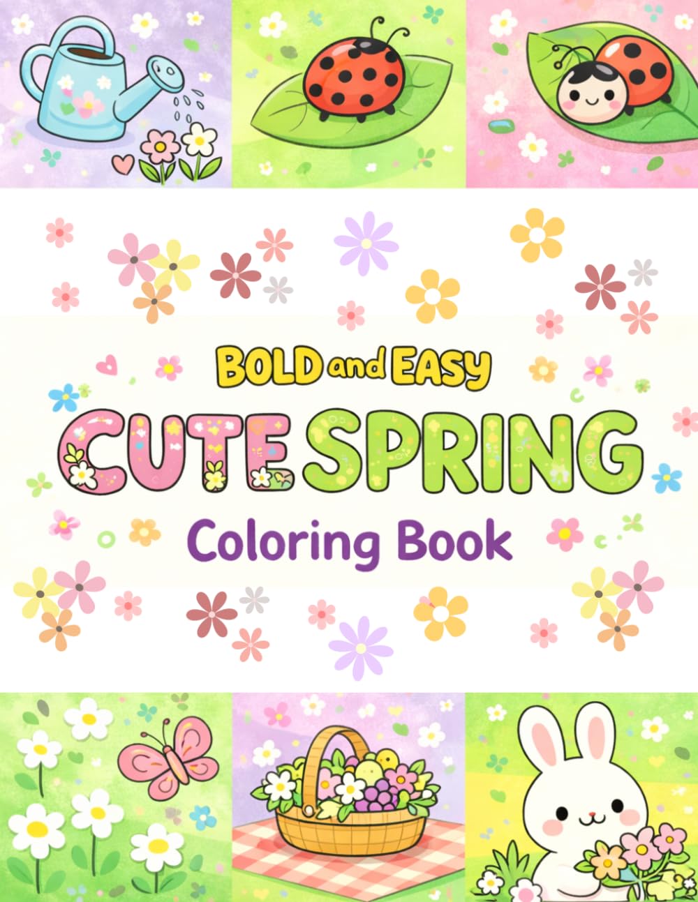 Bold and Easy! Cute Spring Coloring Book