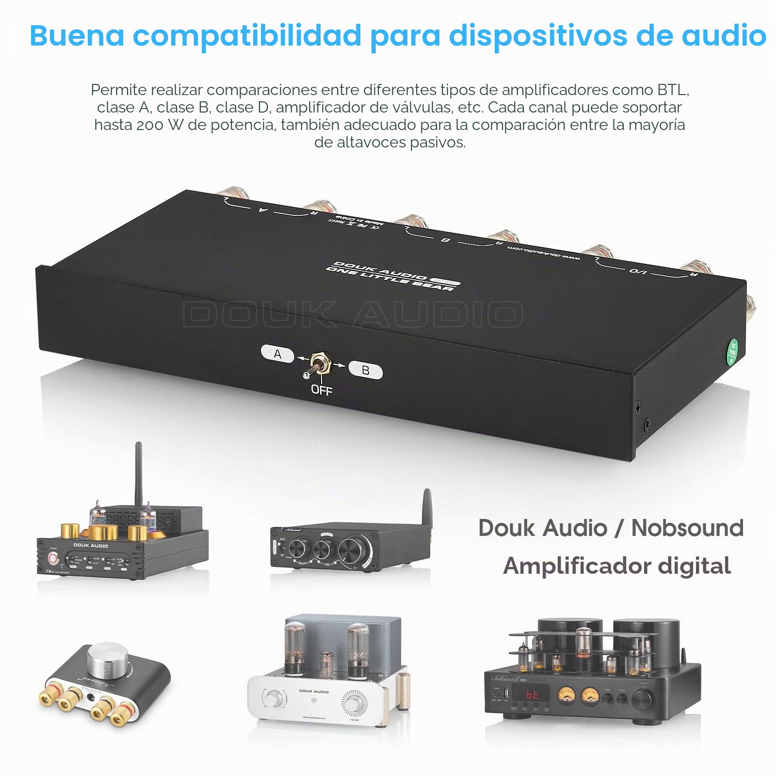Amplificador de 2 zonas/caja de selección de altavoces Conmutador de audio pasivo para estéreo doméstico (SP102)