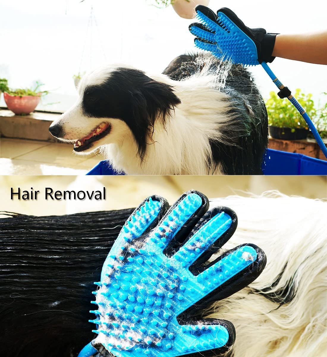 Marrone 2 in 1 Pet Shower Sprayer Bath Massage Brush Scrubber Handheld Dog Shower Sprayer Dog Grooming Hose Sprayer Silicone Dog Shower Head for Bathing Grooming Massage 4