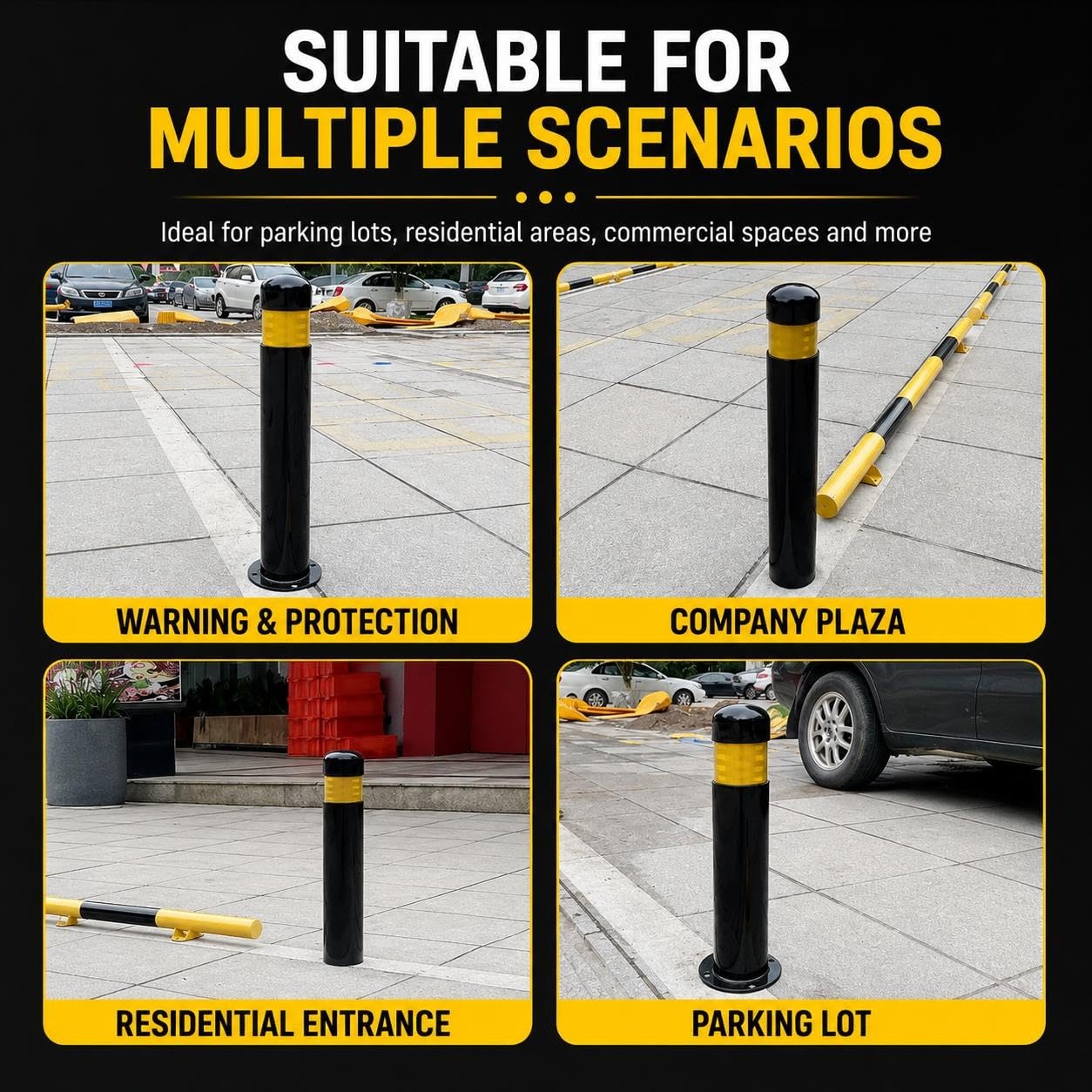 Colonne D'Avertissement avec Bandes RéFléChissantes pour éTagèRes Garage