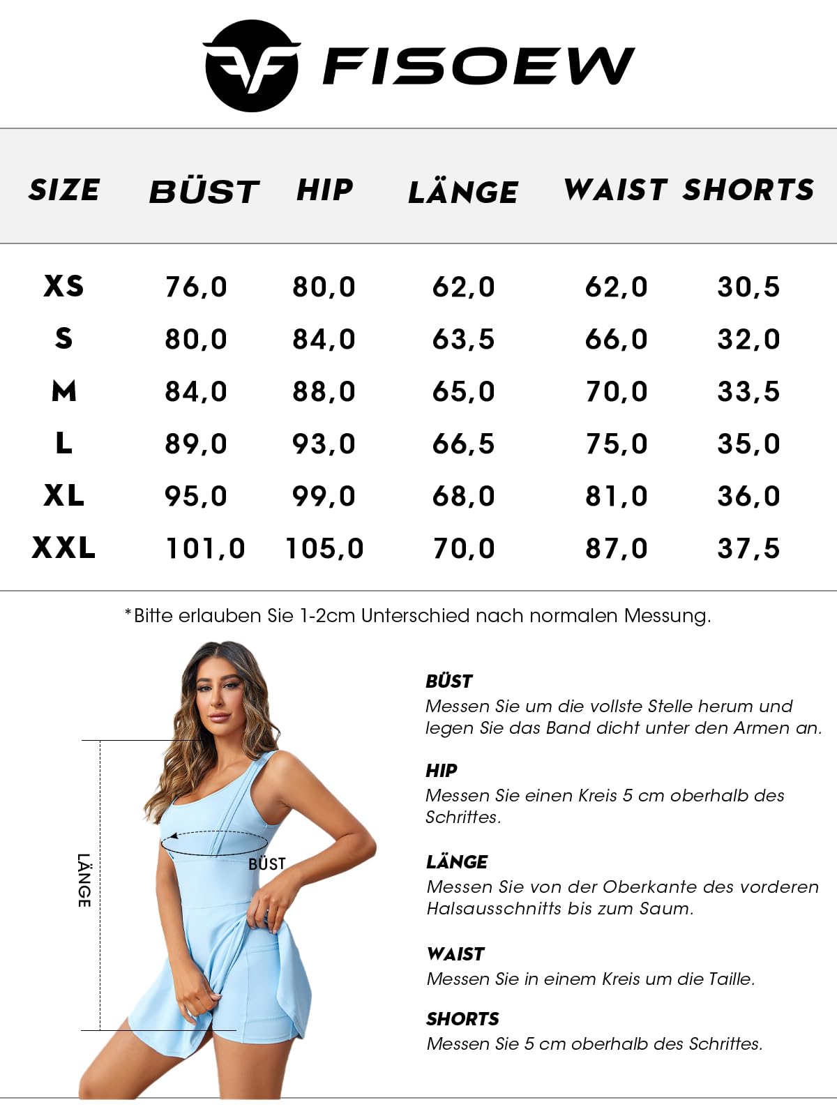 Fisoew Vestido de Tenis para Mujer sin Mangas Cuello Redondo con Sujetador Integrado y Pantalones Cortos