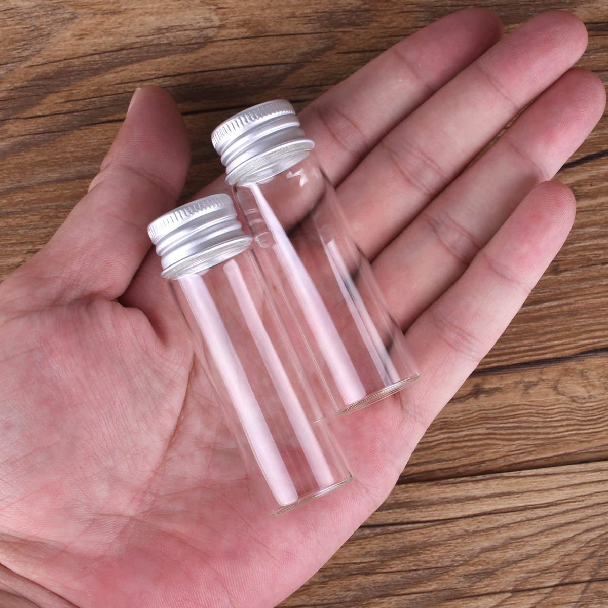 Amazon｜48個18ml-22X70mmアルミ蓋付きガラス瓶、旅行の必需品、空の