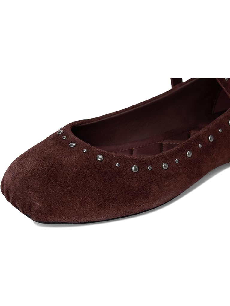 Burgundy Free People Grace Gems Ballet Flats