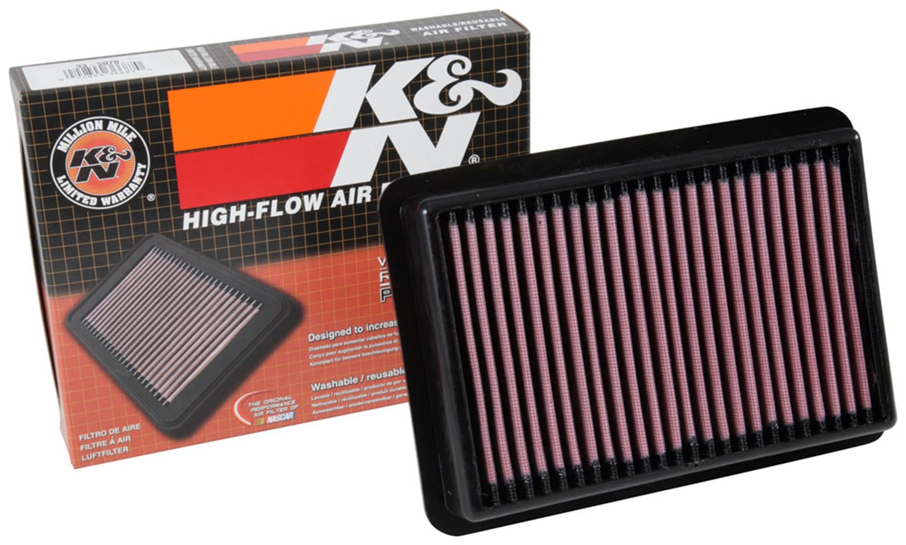 K&N High-Flow Original Lifetime Engine Air Filter: Increase Power: Premium, Washable: Compatible with 2017-2021 HONDA: Civic type R, 33-5070