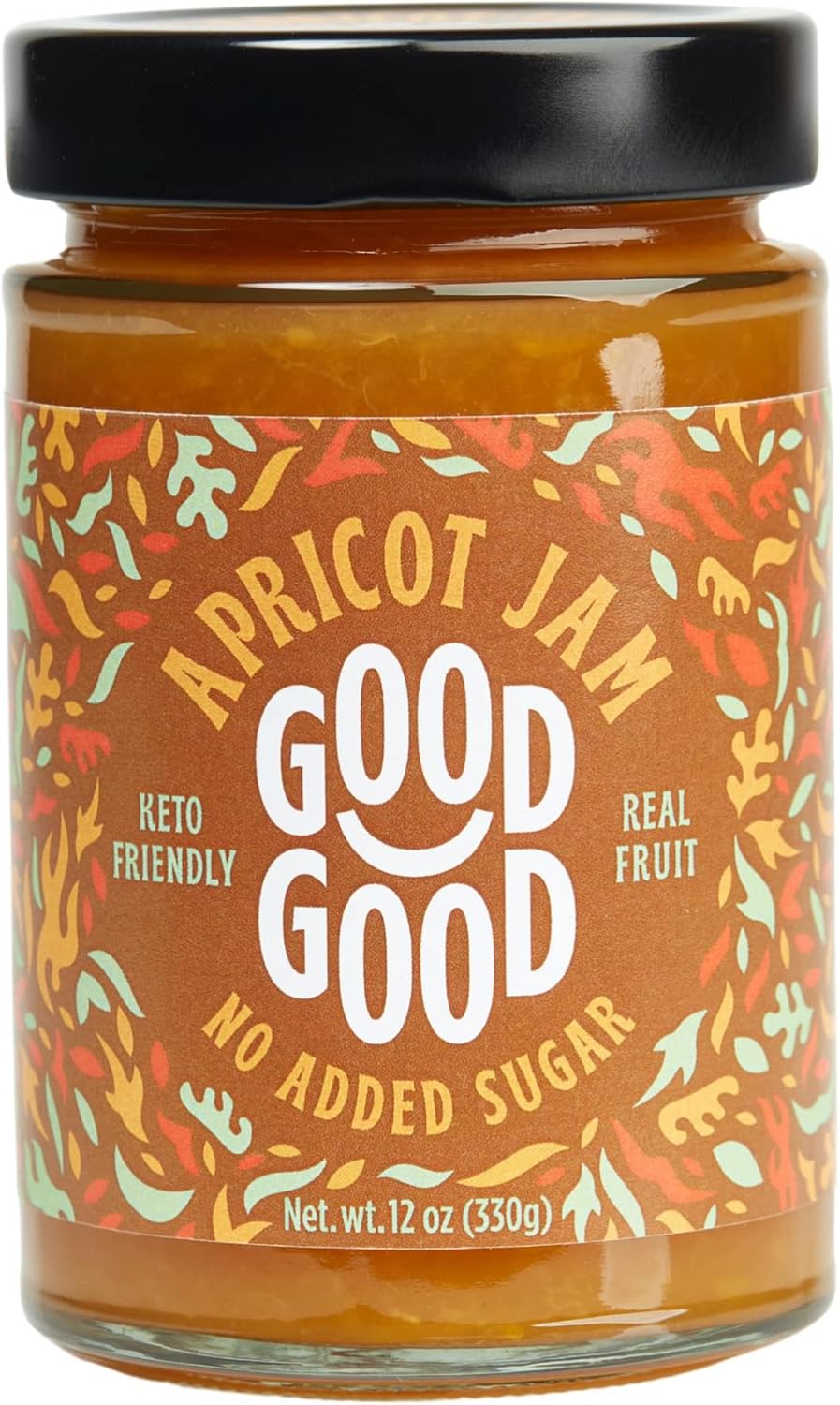 GOOD GOOD Sweet Apricot Jam Keto Friendly Low Calorie Without Added