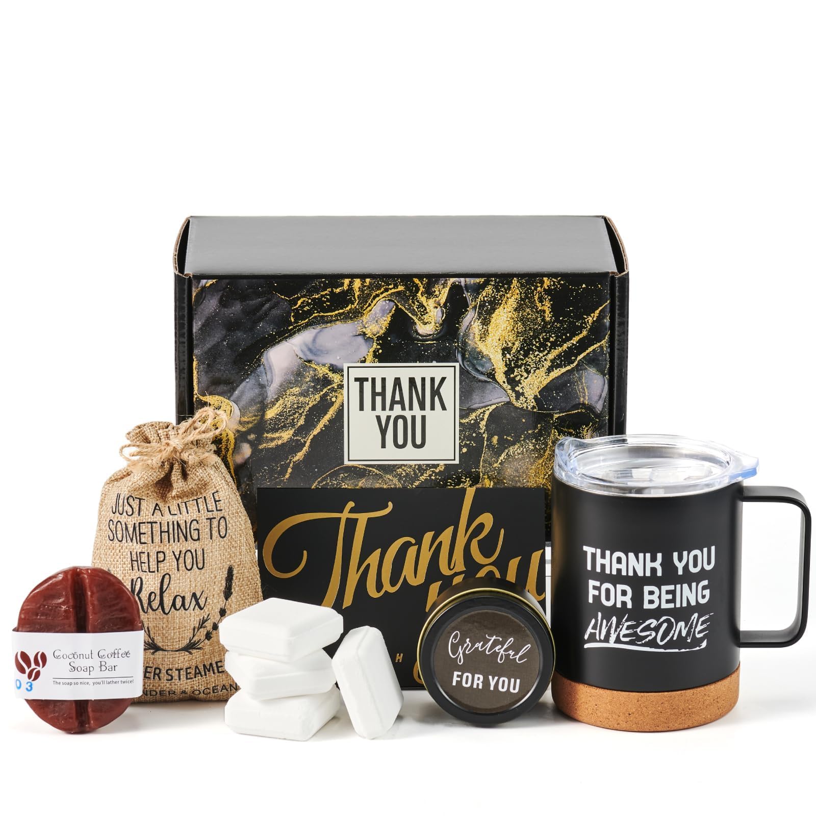 APRBOX Thank You Gifts Employee Appreciation Gifts with Thank You Cards Spa Gift Baskets for Men Women Teacher Dental Assistant Social Worker Farewell Goodbye Gift for Coworker Hostess Staff
