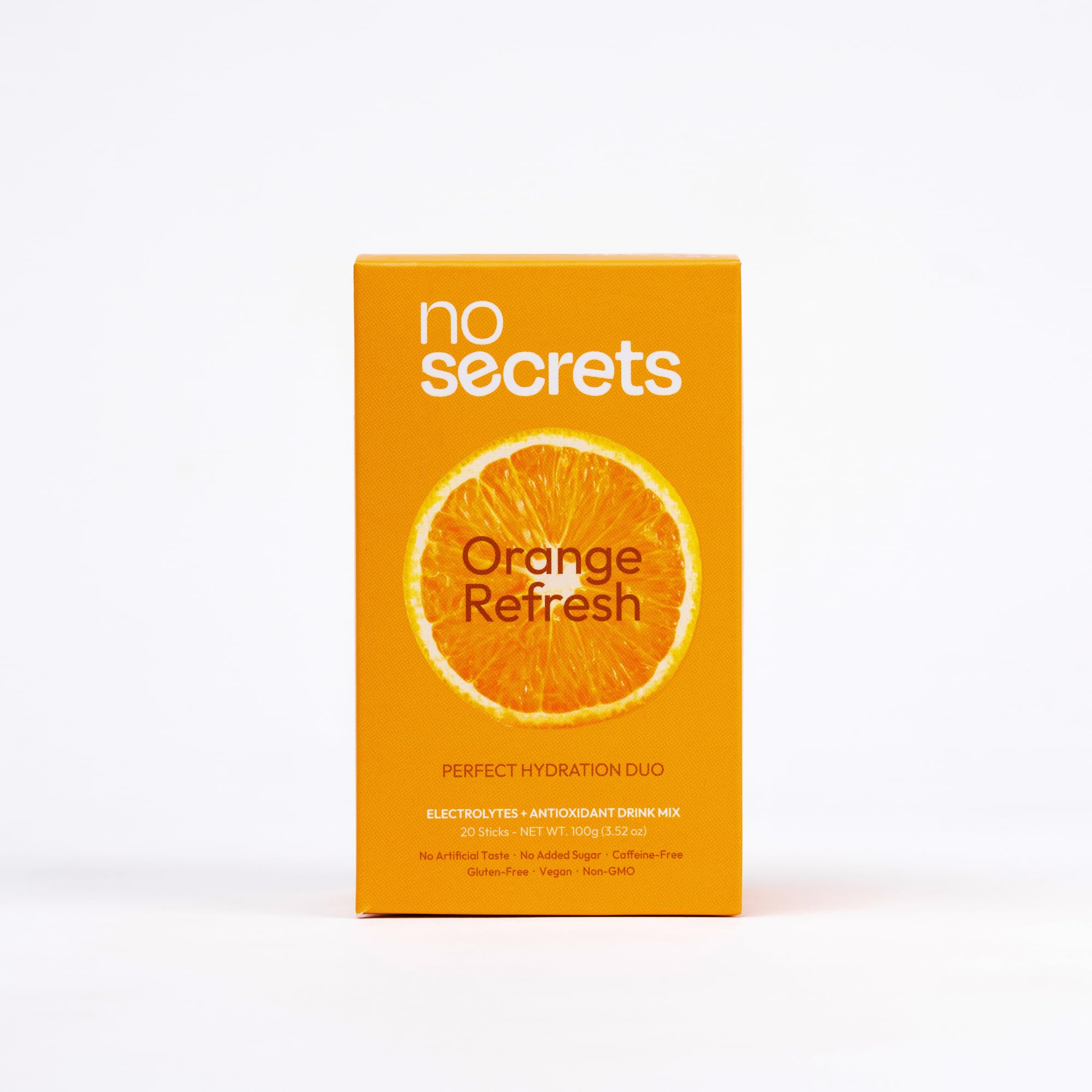 No SECRETS Perfect Hydration Duo – Orange - Pack Of 1 (20 Sticks) | Electrolytes & antioxidants | Instant Hydration & Energy | Fitness, Recovery | Low-calorie | Vegetarian — Amazon image 2