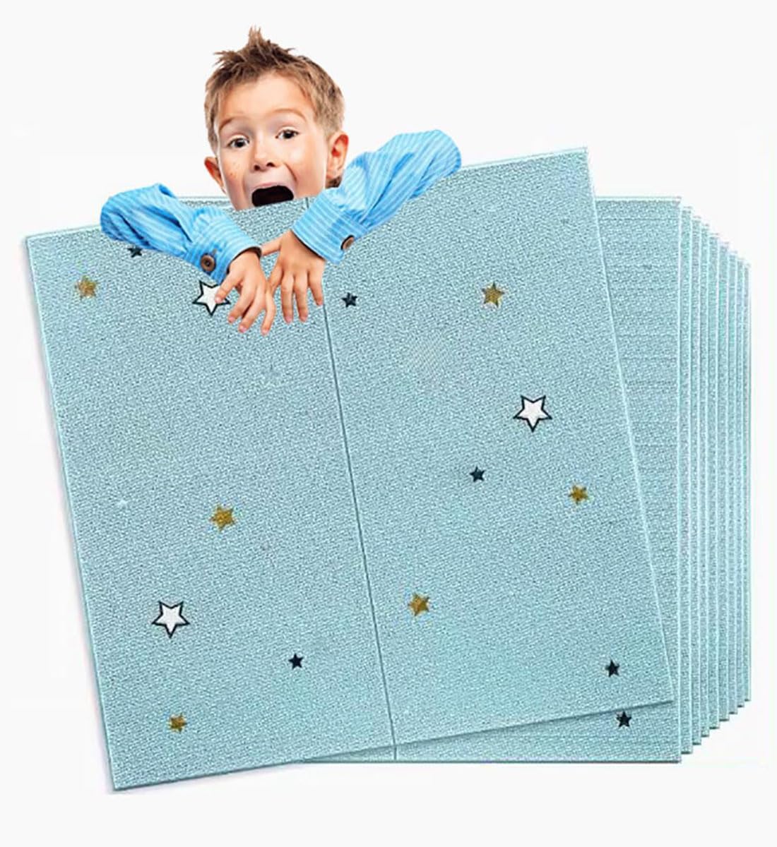 20 pannelli da parete per cucina, piastrelle autoadesive impermeabili, pannelli da parete in schiuma sintetica per soggiorno, camera da letto, decorazione d'interni, motivo a stelle, A