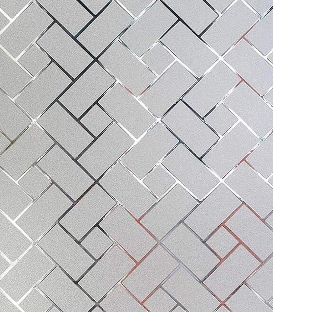 Window Film Electrostatic Glass Stickers,Privacy Film, Window and Glass Film Geometry Static Cling PVC Sticker Privacy Heat Control