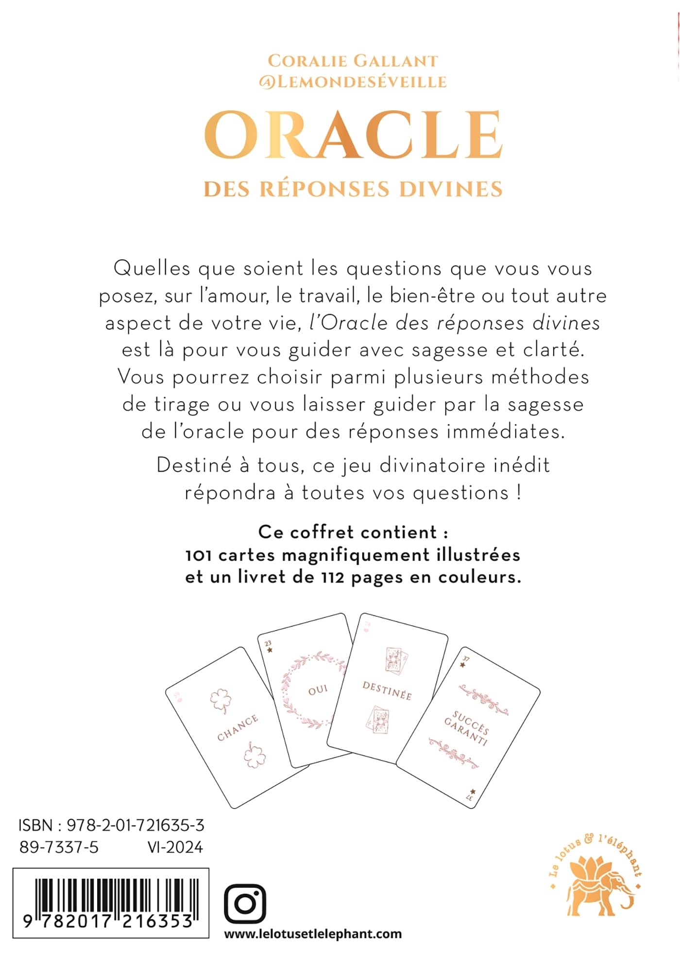 Oracle des réponses divines: 101 cartes pour répondre à toutes vos questions