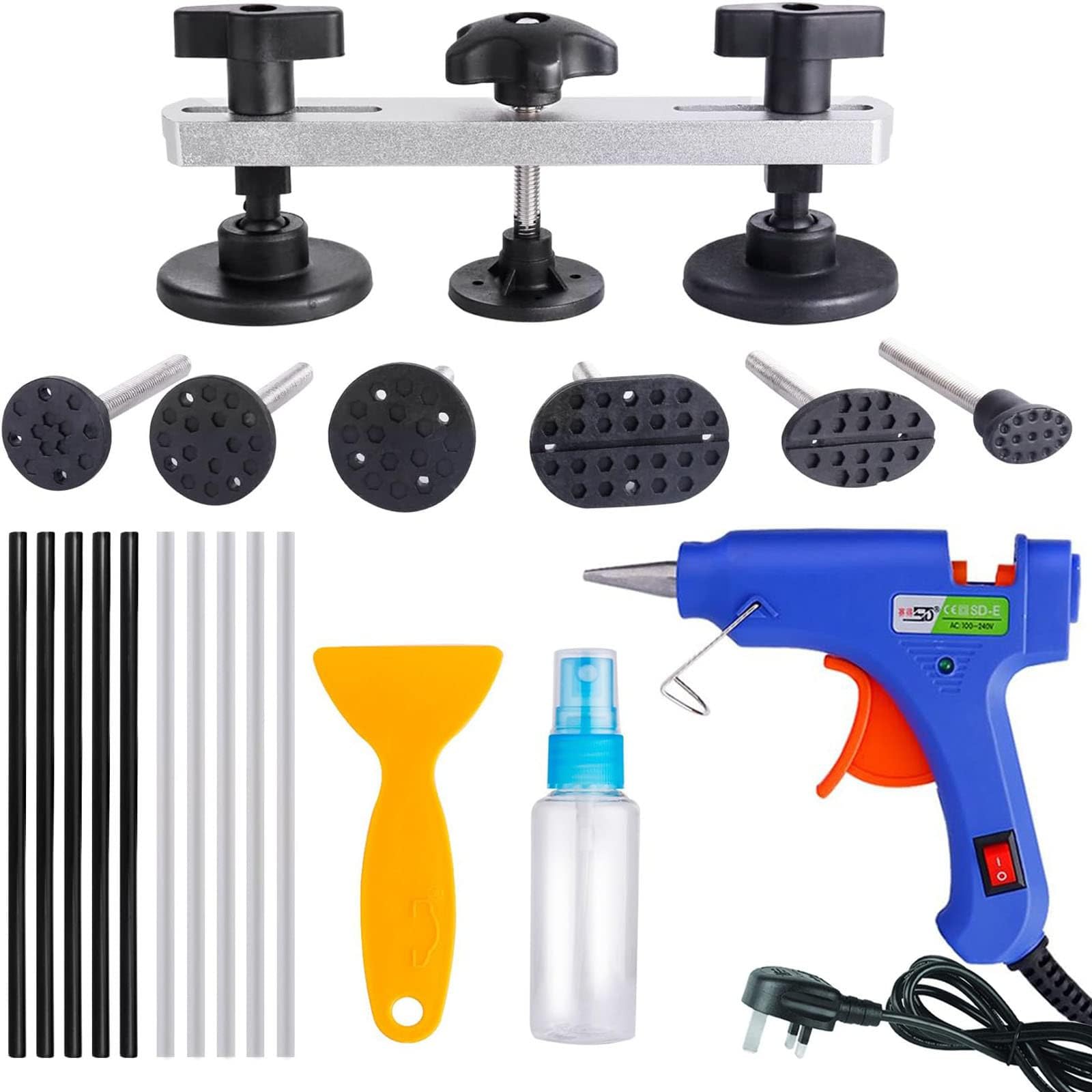 Azonee Auto Paintless Dent Repair Tool Kit, Car Dent Puller Remover, Damage Dent Removal Tools for Automobile Motorcycle Refrigerator Body Ding Hail Dent Repair Tool