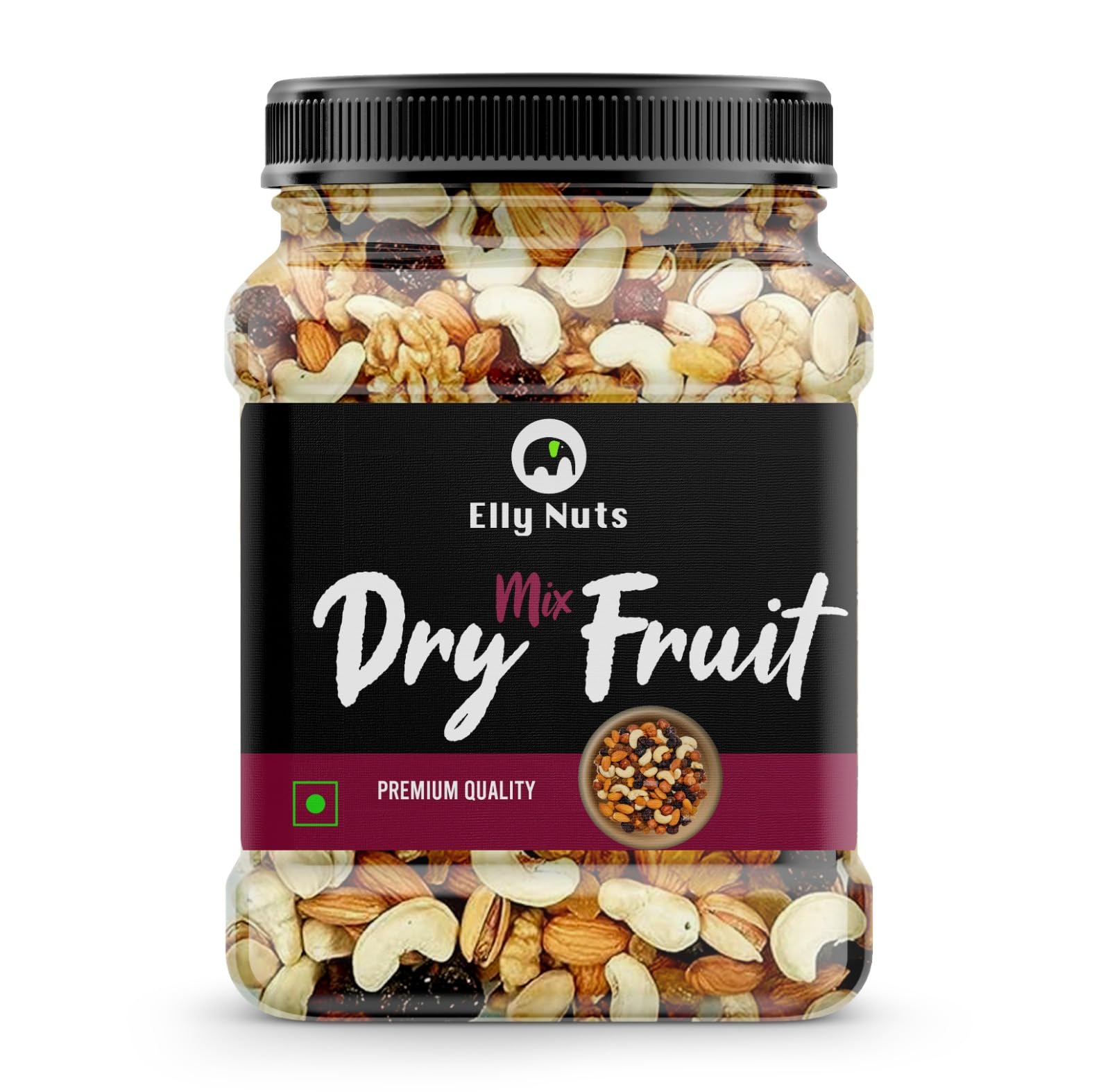Elly Nuts Mix Dry Fruits And Nuts [Almonds,Pistachios,Cashew,Kishmish,Apricot,Black Raisins Healthy Gift Hamper For Every Occasion Fresh And Healthy Dry Fruits,Seeds And Nuts(1Kg)-Diwali Gift Pack (B0CKLSXNWN) Amazon Price History, Amazon Price Tracker