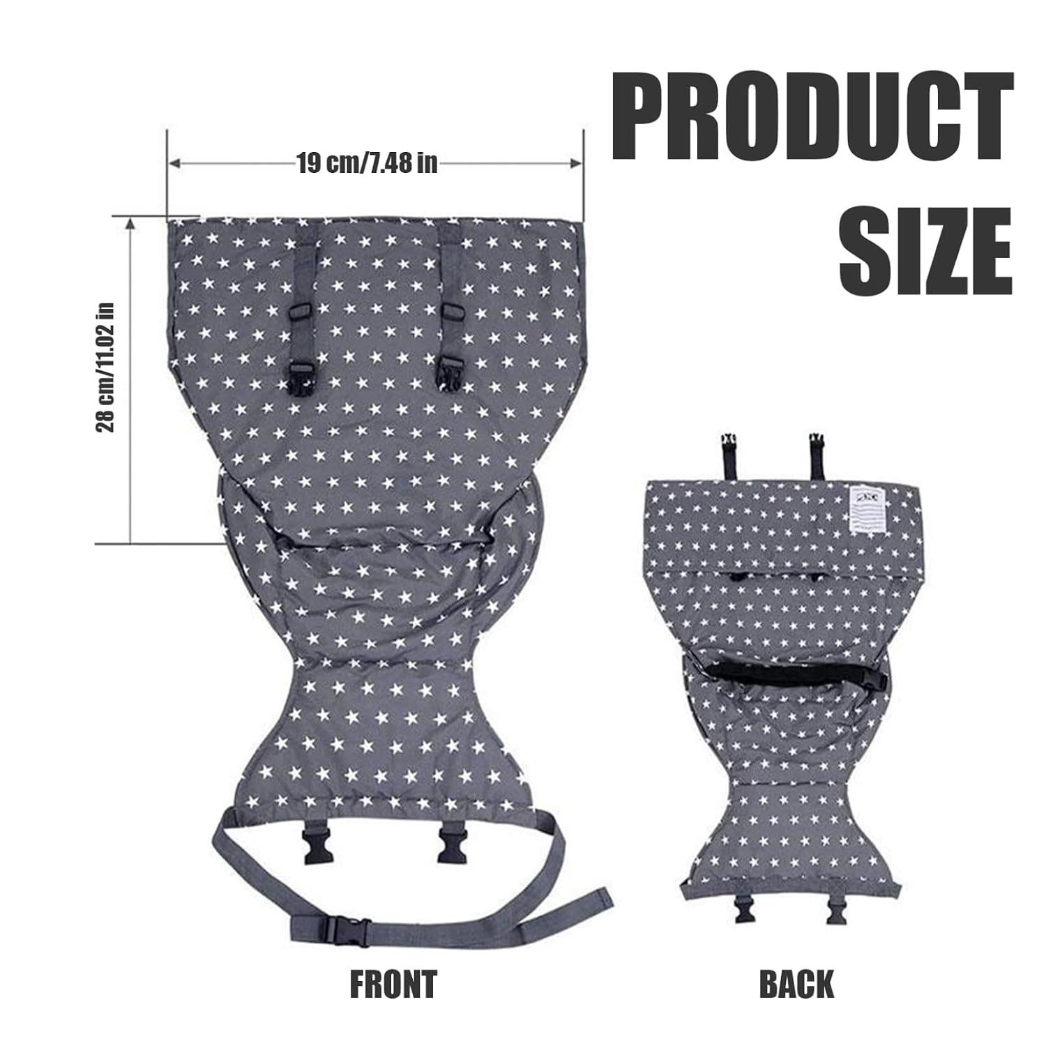 Portable High Chair for Baby Star Pattern Anti-Fall Adjustable Travel High Chair to Fit Any Foldable Baby Seat for Outdoor Feeding Eating image 2