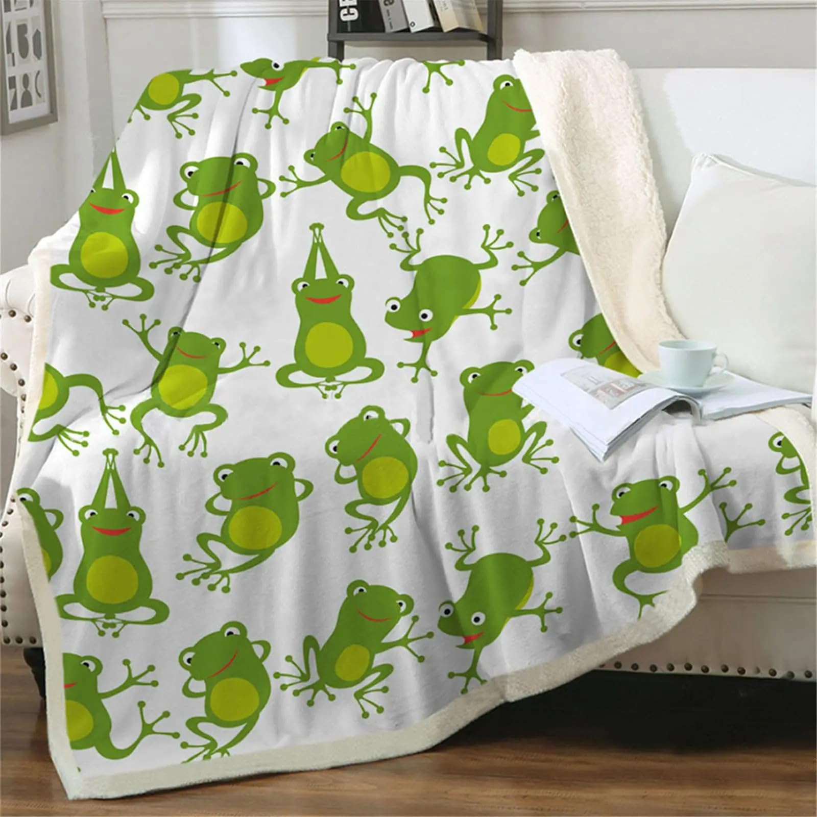 Couverture de flanelle grenouille pour des nuits douces et câlines