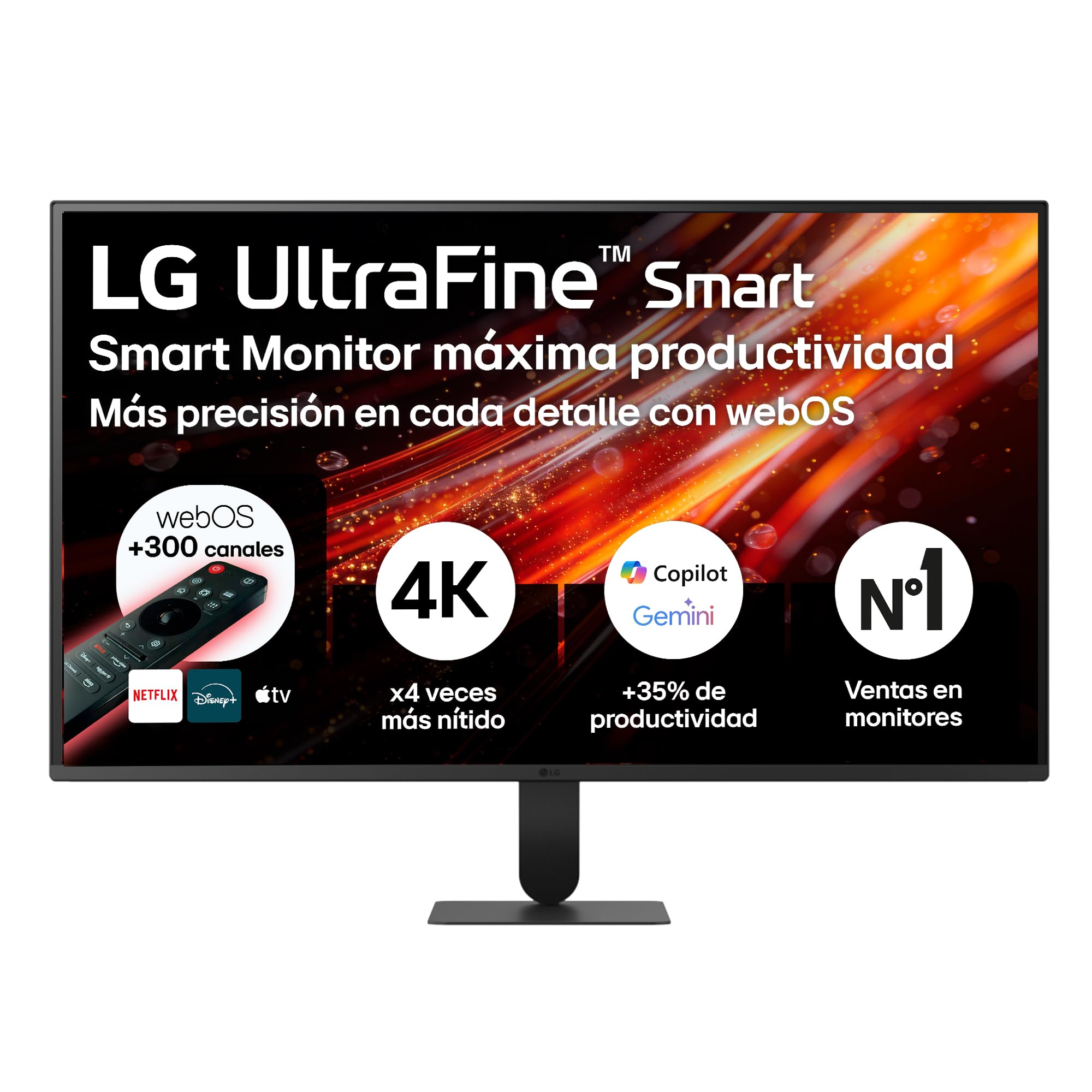 Smart Monitor LG Ultrafine 32U701SB-B 31.5"/ 4K/ Multimedia/ Smart TV/ Negro