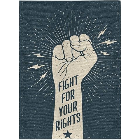 Fight for Your Rights Garden Flag 12 x 18 Inch,Double Sided Decorative Yard Outdoor...