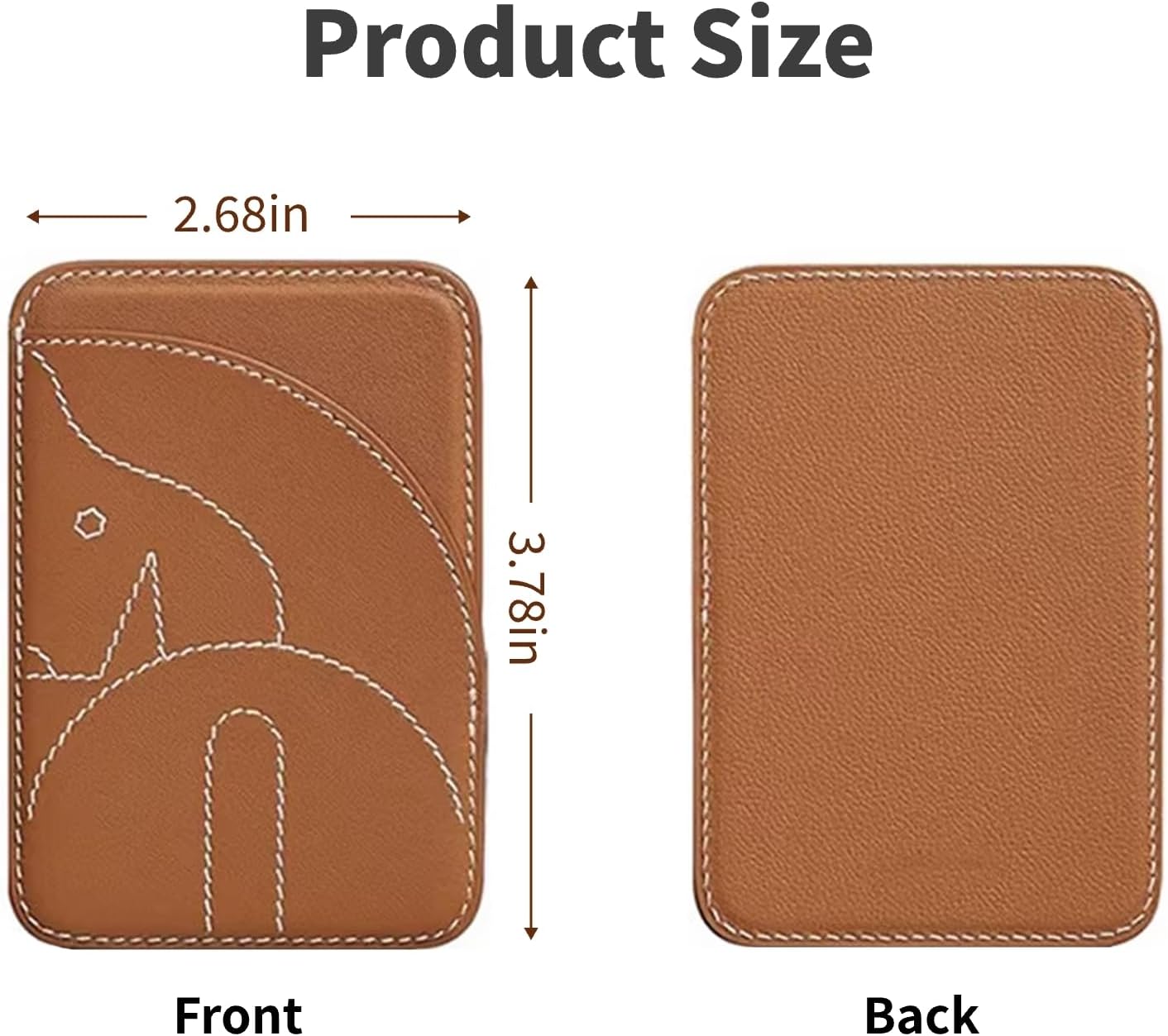 Magnetic Wallet Cell Phone Card Holder for Phone Case, Stronger Magnetic Leather Phone Wallet Stick on Series of iPhone 17/16/15/14/13/12 and Pro/Promax (Dark Green)