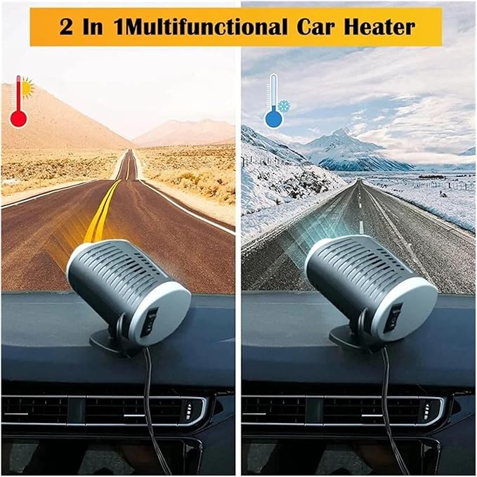 Calefactor Eléctrico Portátil 12V 150W Cerámico PTC con Ventilador miniatura 5