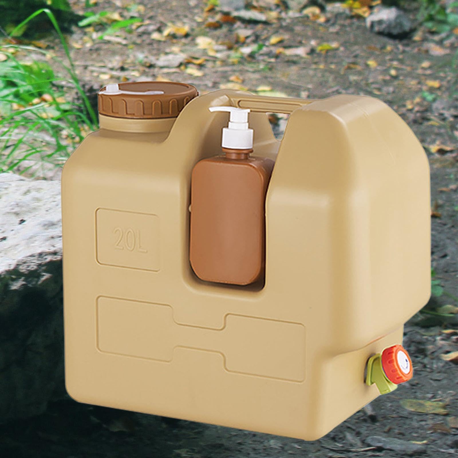 Sharplace 20L Wasserbehälter Wassertank mit Zapfentrinkbehälter bequemer großer Träger mit Griff für Grillnotfall
