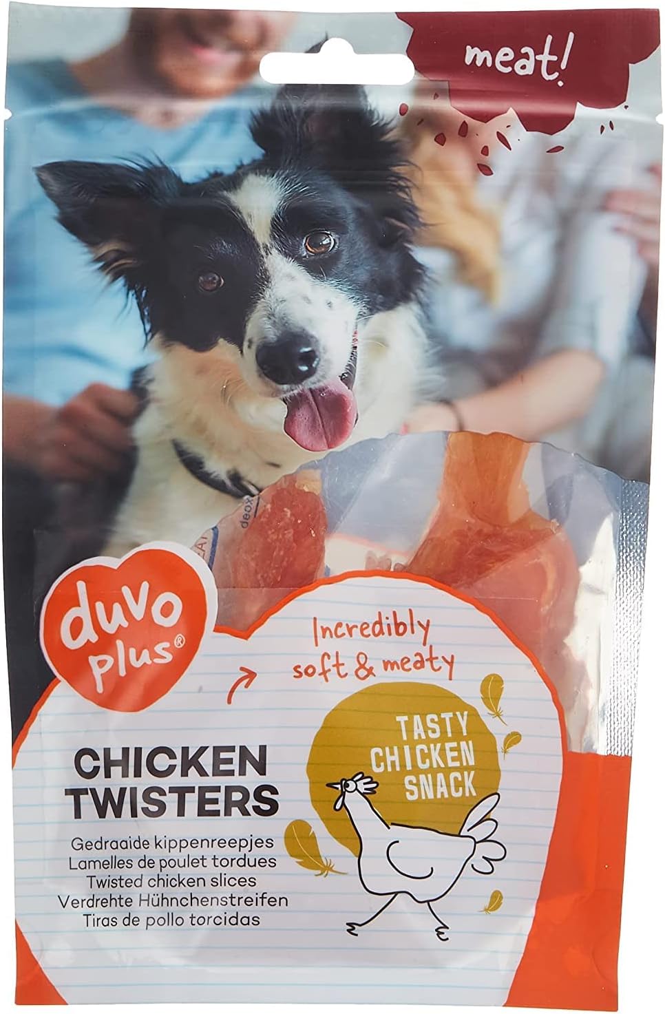Duvo+ chicken twisters dog snack 80g, multicolor, lr11954, dog food