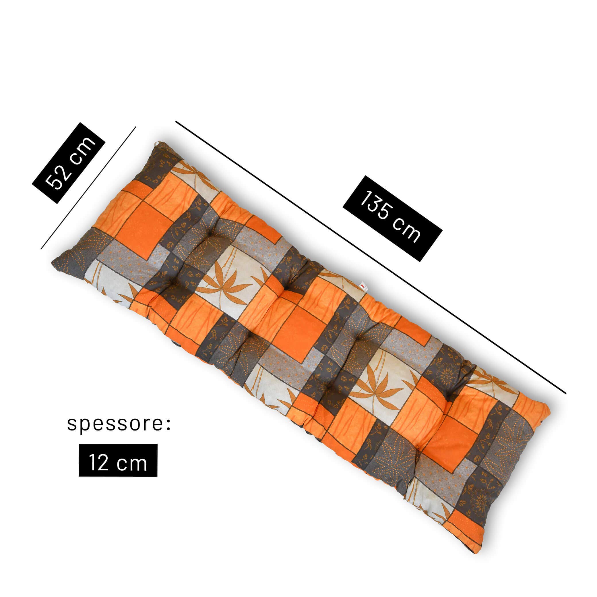 Cuscini per Dondolo 3 Posti - Incluso nel Ricambio Anche Il tettuccio Coordinato - Struttura Non Inclusa - 100% Made in Italy - Ideale per Esterni (Giardini e Cortili)