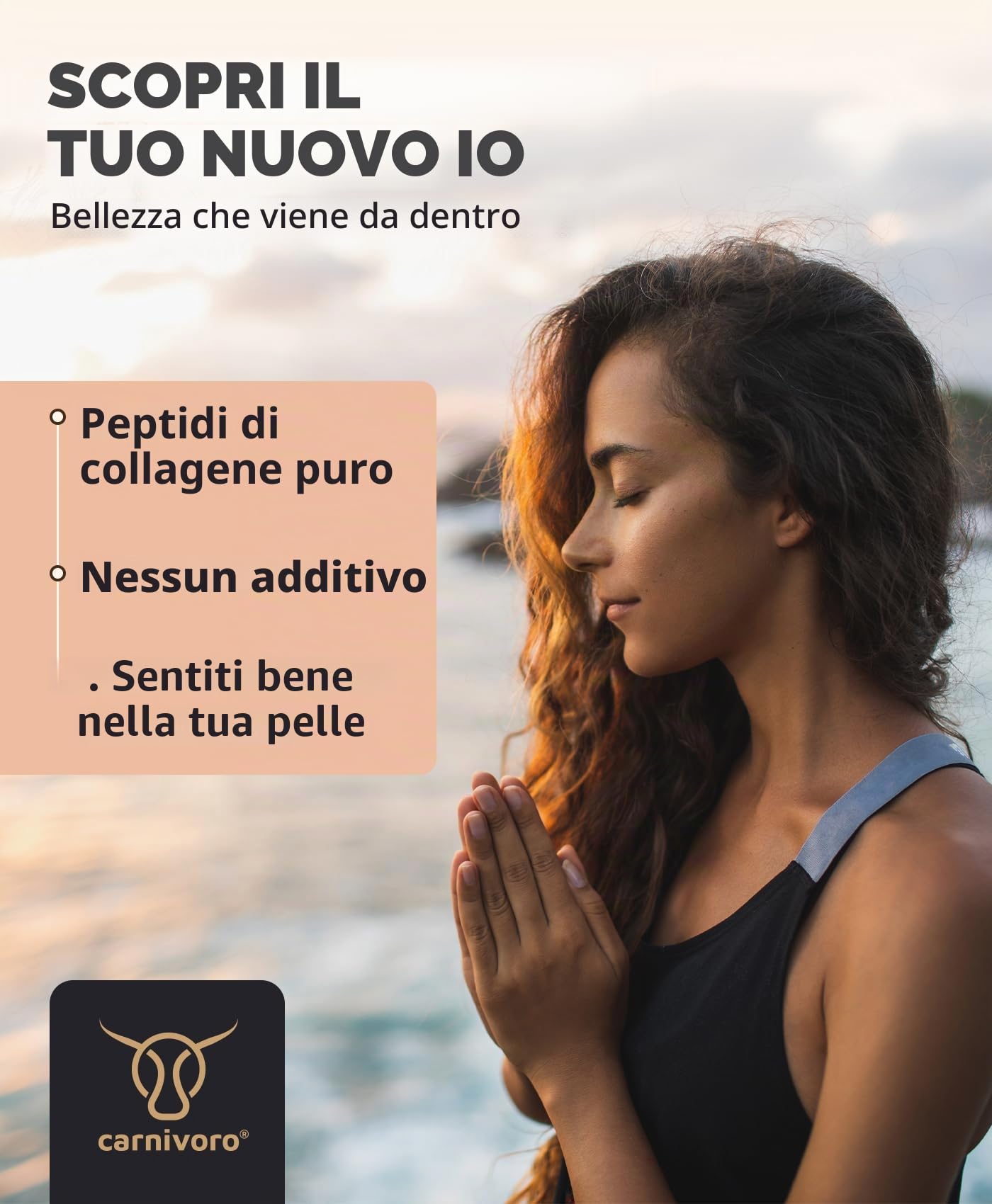 Carnivoro Polvere di collagene di manzo [450 g] – Idrolizzato di collagene premium dalla Svizzera – Peptidi tipo 1 e 3 – Ottima solubilità – insapore