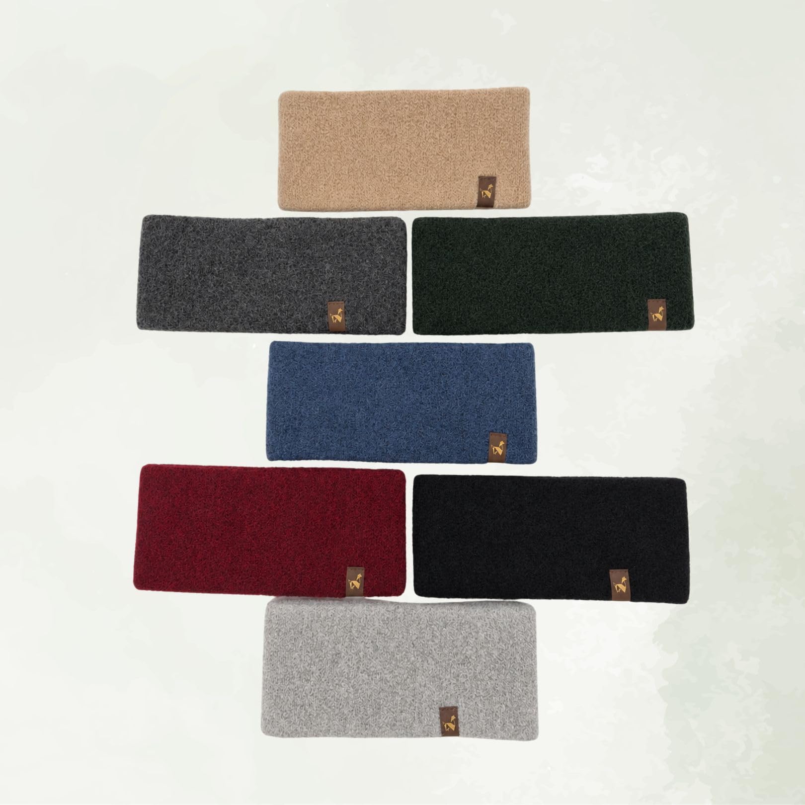 Stirnband aus 97% Alpaka – gewalkt, warm & windfest – elastisch – temperaturregulierend & atmungsaktiv – Winter-Stirnband für Damen & Herren, ideal für Outdoor Aktivitäten & Sport (hellgrau)