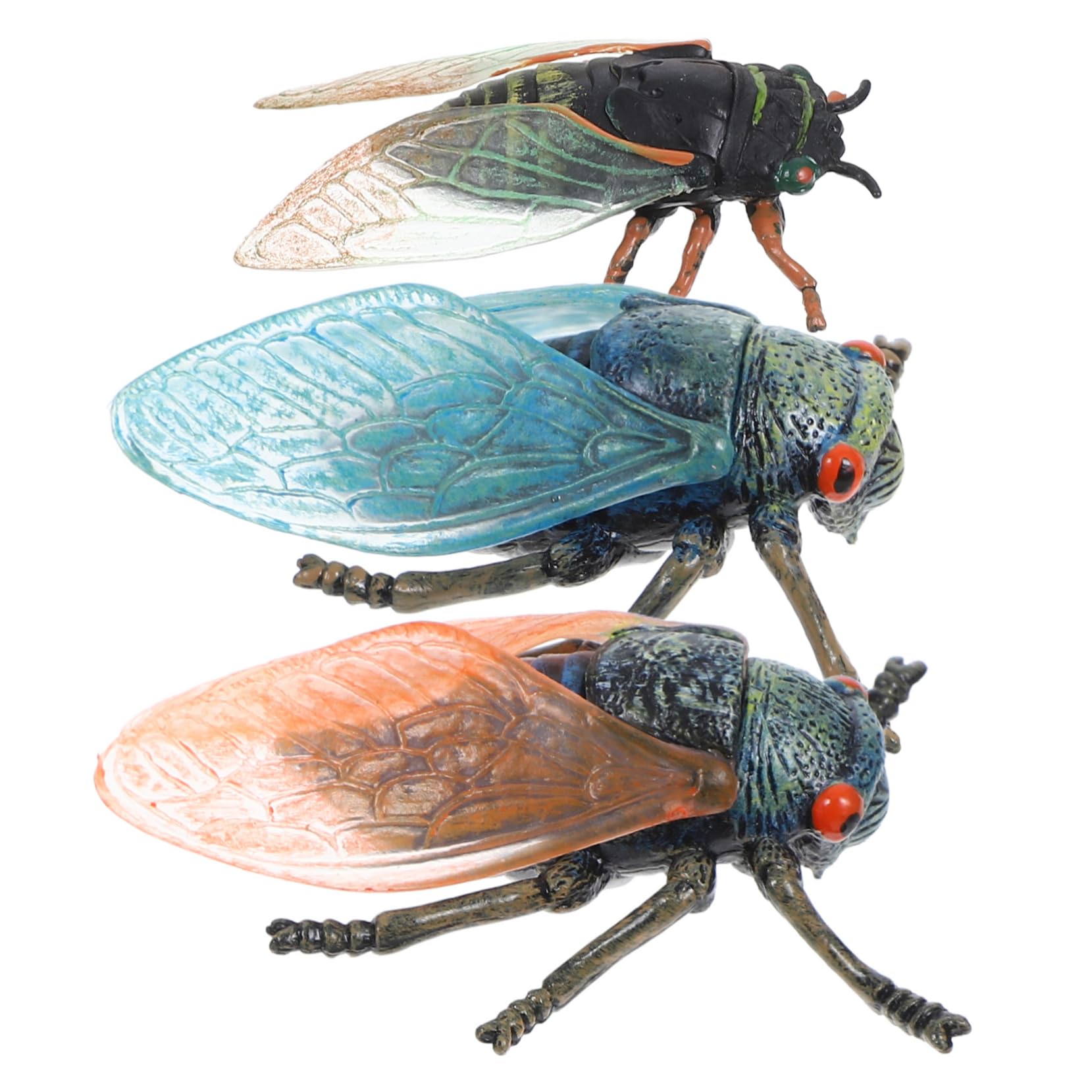 Abaodam 12pezzi Cicada Figurine Da Decorazione Realistica Per e Scrivanie Giocattolo Cognitivo Educativo Per Simulazione Insetto Resistente e Creativa Originale Per Appassionati