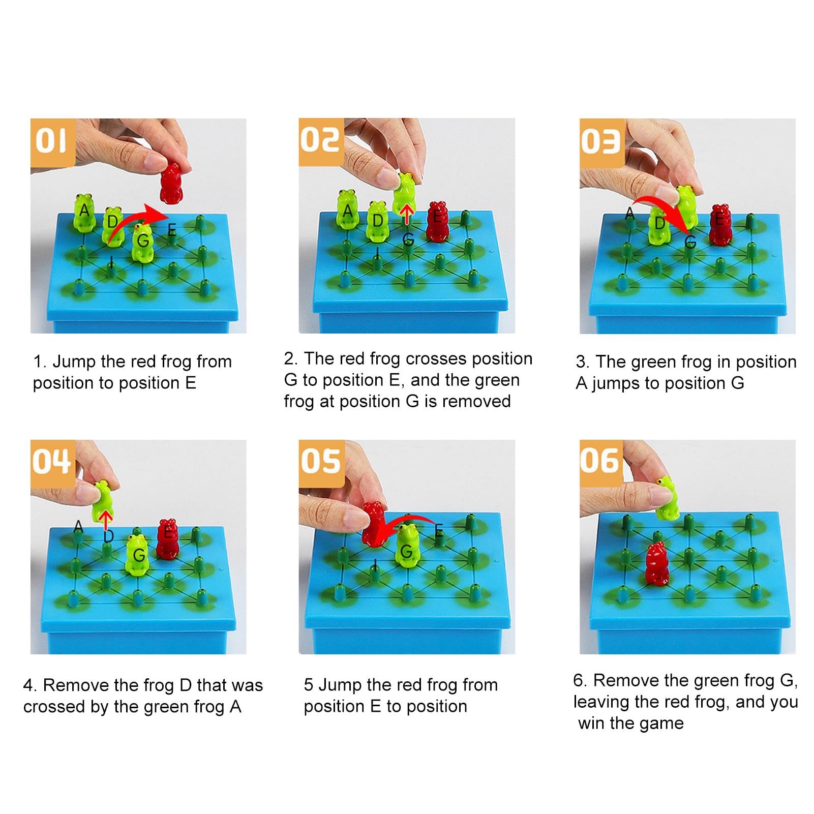 Hopper Game – Jeux de société de stratégie pour, Jeu de Grenouille pour, Jeux de société de stratégie, Jeu de Saut, activités d'apprentissage préscolaire, Jouet pour à partir d