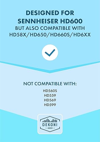 Miniatura 5 de Dekoni Audio Choice - Almohadillas de espuma viscoelástica para auriculares Sennheiser HD600, HD650, HD660s, HD6XX, HD58X