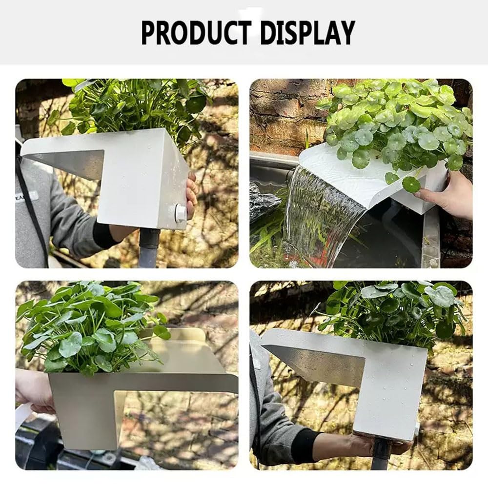 Kit di scarico a cascata in acciaio inox per giardini acquatici e stagni