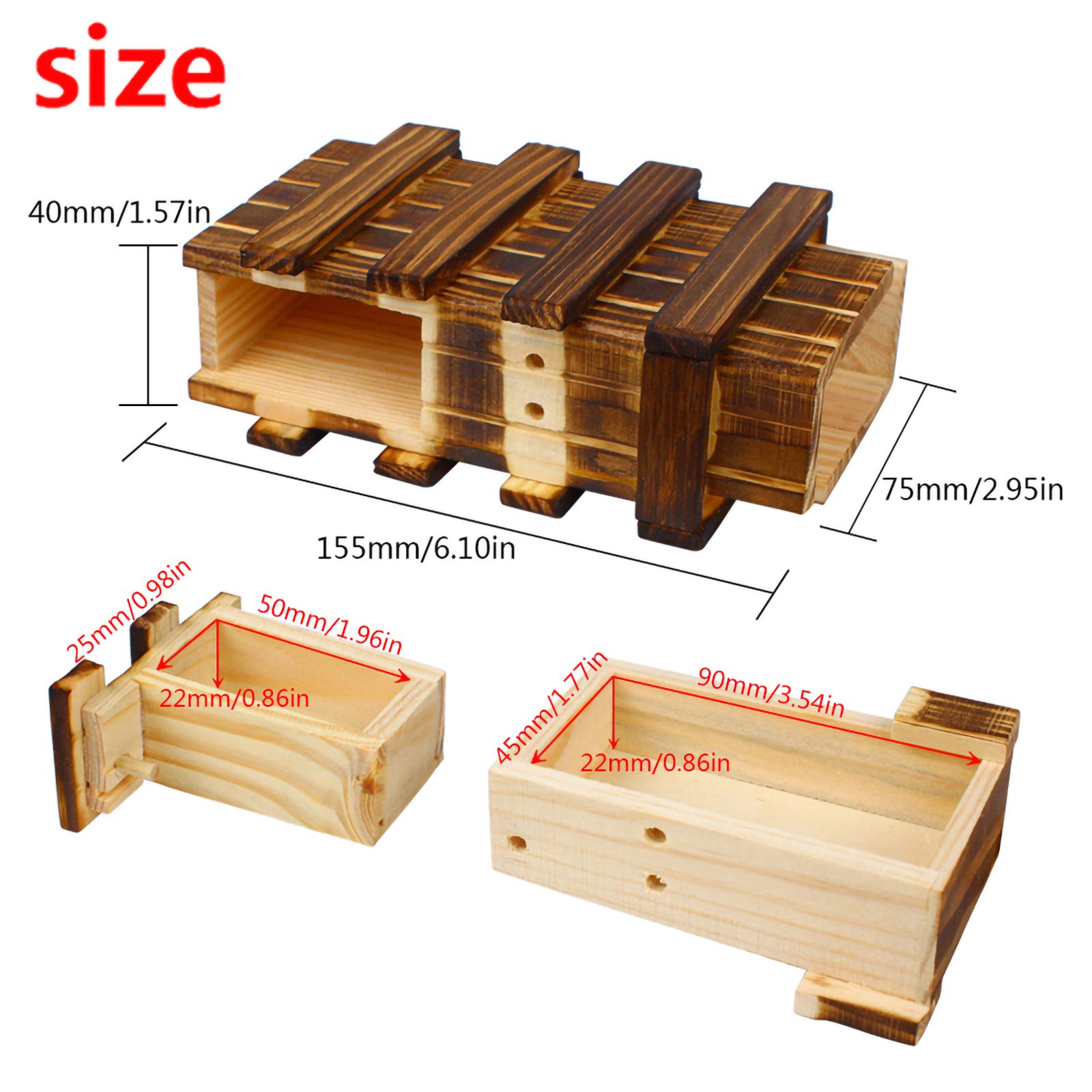 Andux Magic Wooden Puzzle Box Trick Gift Game with Extra Secure