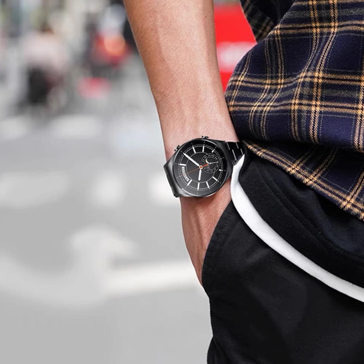 Stainless Steel Watch Band Quick Release Premium Brushed Matte Metal Watch Strap Bracelet 16mm 18mm 20mm 22mm 24mm Universal Stainless Steel Smartwatch Replacement Band Strap Men Women - Image 7