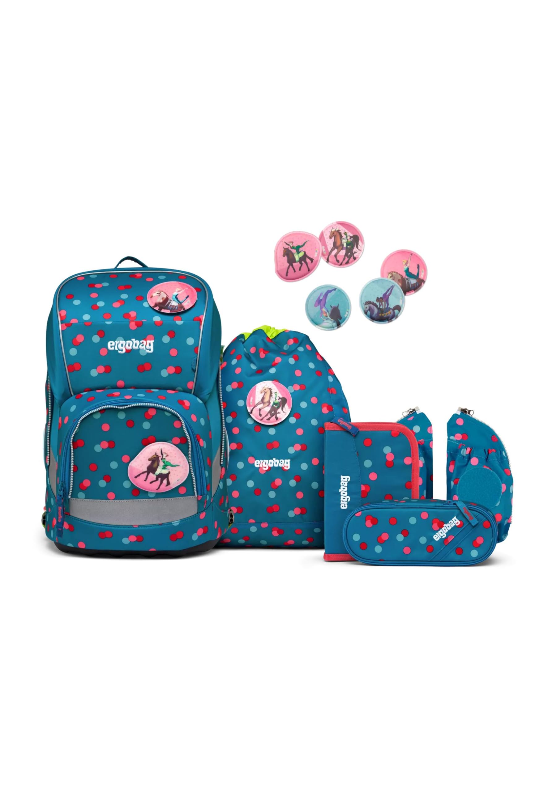 ergobag School Bag Set Rucksack, Unisex, Mehrfarbig, Einheitsgröße
