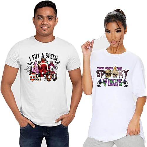 Miniatura 7 de 3 hojas de Halloween para planchar en transferencias de esqueleto, Halloween, adhesivos para planchar para ropa, murciélagos, terror, ojos, parches