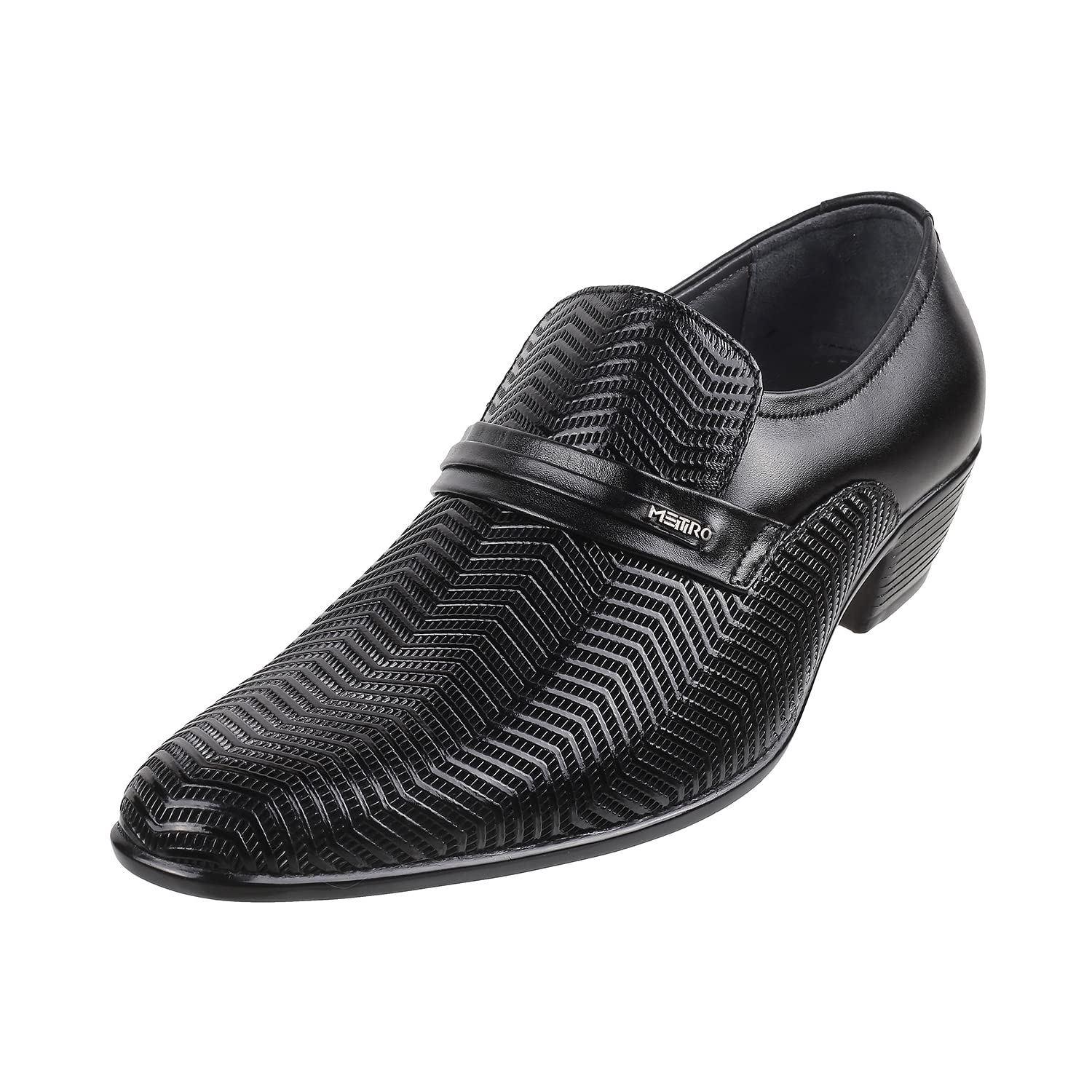 Metro Mens Leather Black Mocassin (Size (7 UK (41 EU)) (B09T8W2FM6) Amazon Price History, Amazon Price Tracker